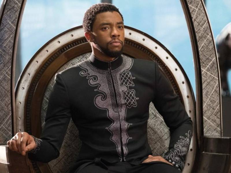 El actor estadounidense Chadwick Boseman en su papel en 'Pantera Negra'.