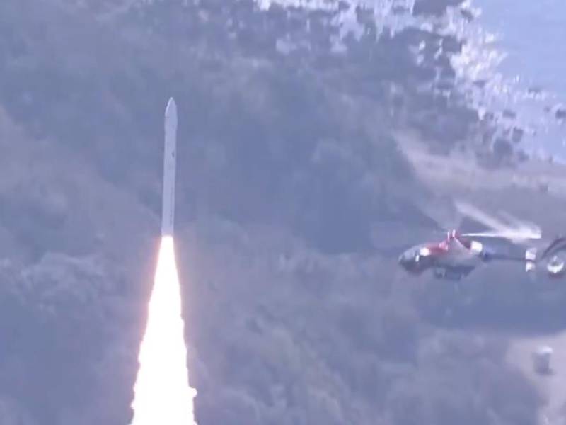 El cohete nipón Kairos segundos antes de explotar.