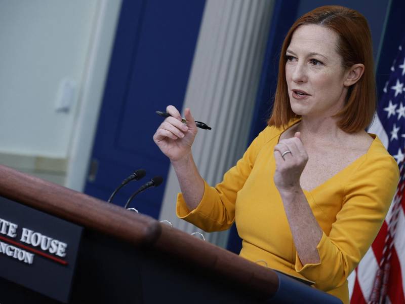 La portavoz de Biden, Jen Psaki, también fue sancionada por Rusia.