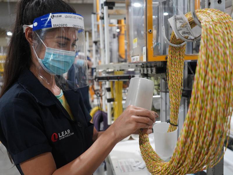 Una trabajadora de maquila en Honduras.