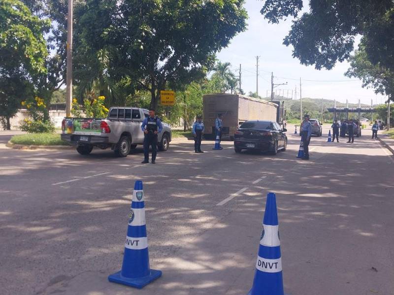 Un operativo policial en San Pedro Sula.