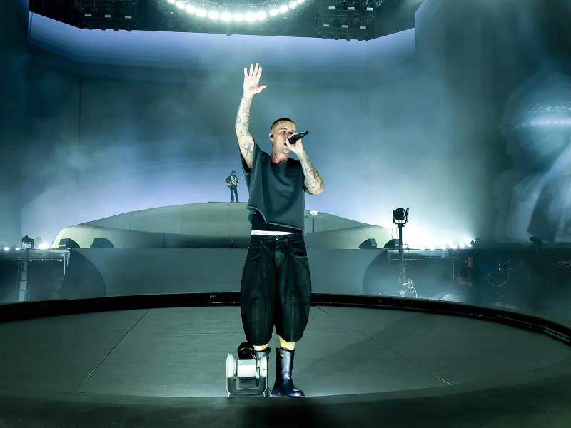 El cantante canadiense Justin Bieber en el Festival de Coachella.