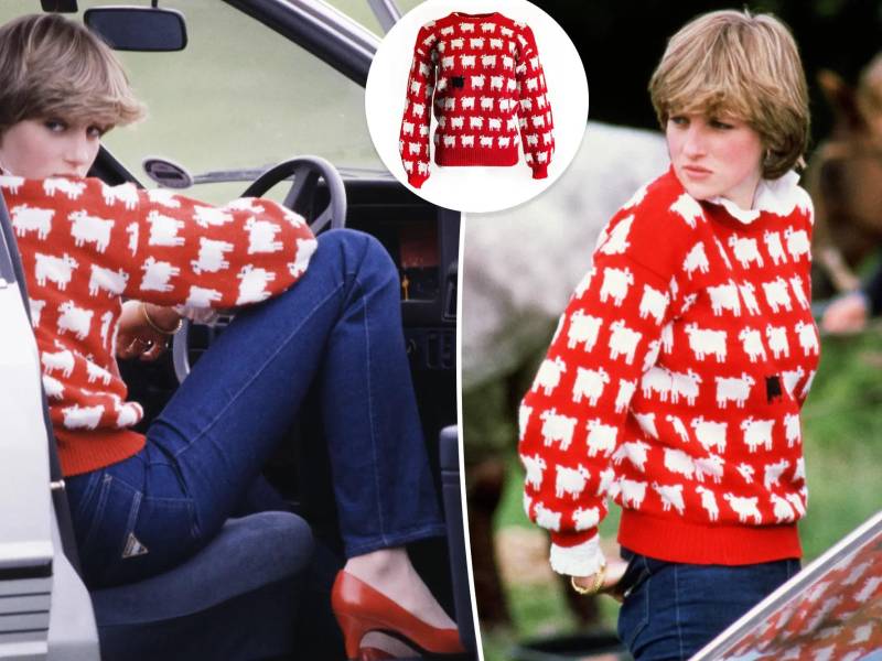 El suéter fue llevado por la princesa Diana en un partido de polo del príncipe Carlos en junio de 1981, un mes antes de su boda.