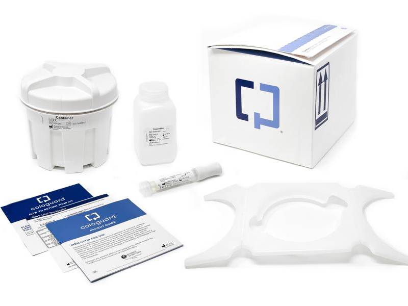 Fotografía cedida por Abbott que muestra productos de Cologuard. En Estados Unidos, se estima que el 10,5 % de los nuevos casos de cáncer colorrectal se presenta en personas menores de 50 años, según los datos recogidos en las recomendaciones de 2021 del Grupo de Trabajo de Servicios Preventivos de Estados Unidos (USPSTF).