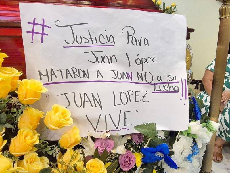 Juan López fue asesinato a tiros la noche del sábado en el municipio caribeño de Tocoa