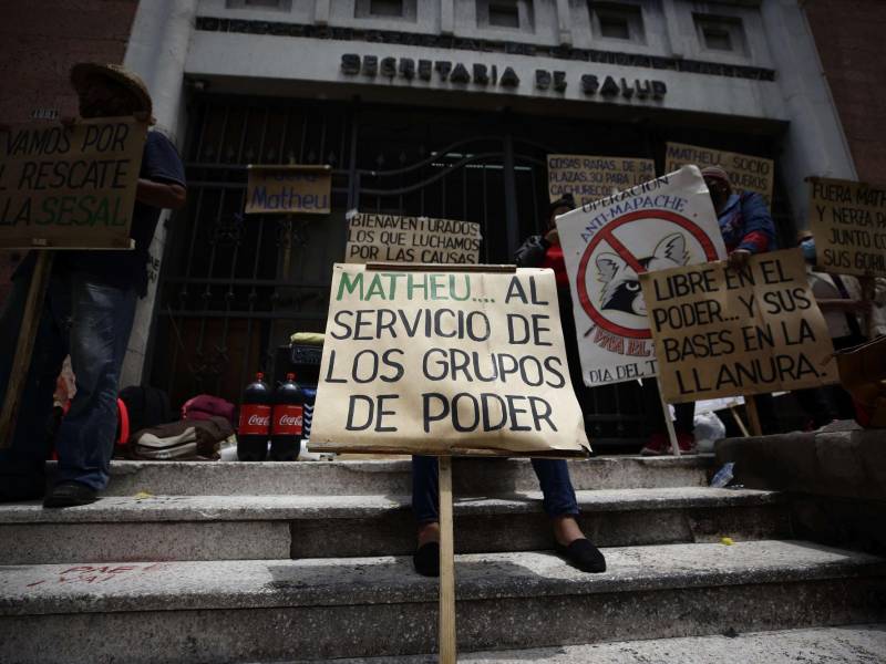 Una protesta colectivo del partido libre.