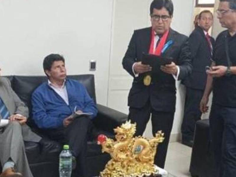 El expresidente peruano Pedro Castillo el día que fue arrestado.