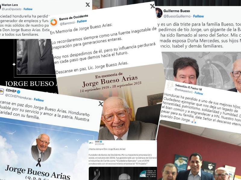 Diversas amistades y personalidades reaccionaron al fallecimiento de Jorge Bueso Arias.