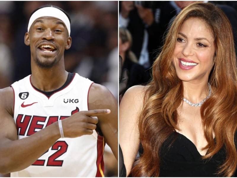 El deportista Jimmy Butler y la cantante colombiana Shakira.