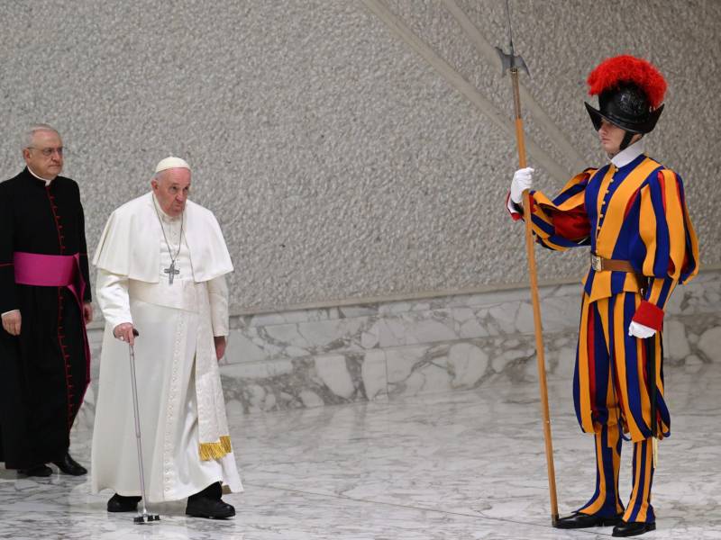 El papa Francisco a su llegada a la audiencia general de este 25 de enero en el Vaticano.