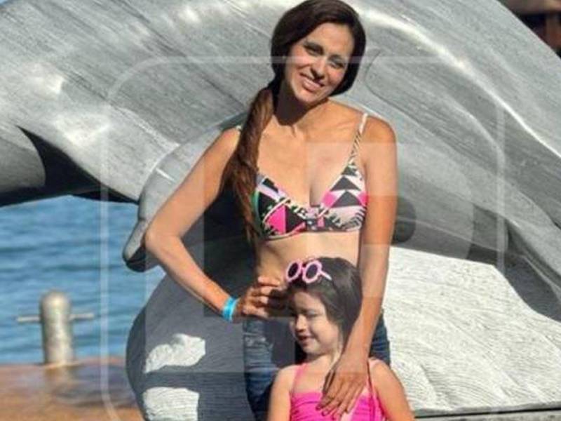 Luisa Paola Fernández (de 34 años) y su hija Angeline Belén (5).