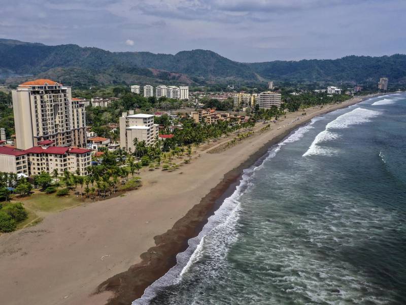 Vista de la zona de las playas Jacó, en Costa Rica.