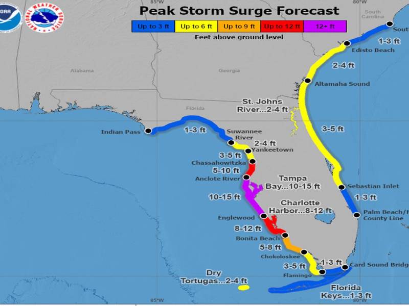 Milton arrolla esta noche a Florida tras recuperar la categoría 5.