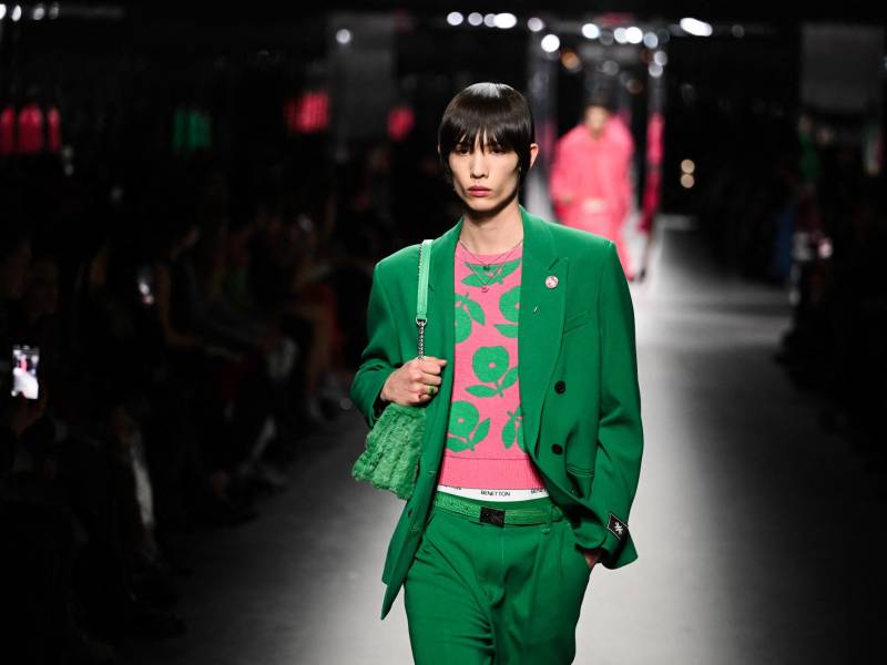 Benetton presentó una colorida colección.