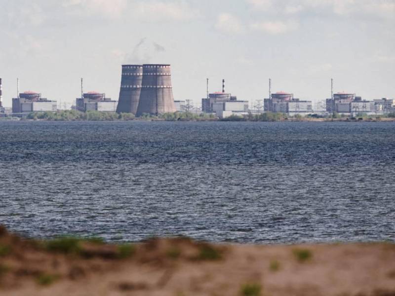 Instalaciones de la central nuclear de Zaporiyia, controlada por Rusia en el sur de Ucrania.