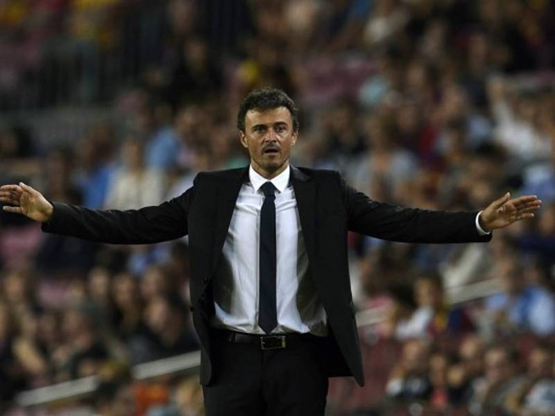 El técnico del Barcelona, Luis Enrique se mostró contento por el triunfo 6-0 ante Granada.