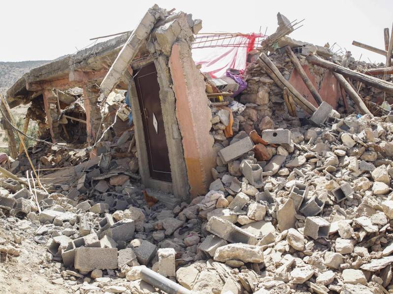 Destrozos en la aldea de Tafagajt, en Marruecos, cerca del epicentro del devastador terremoto.