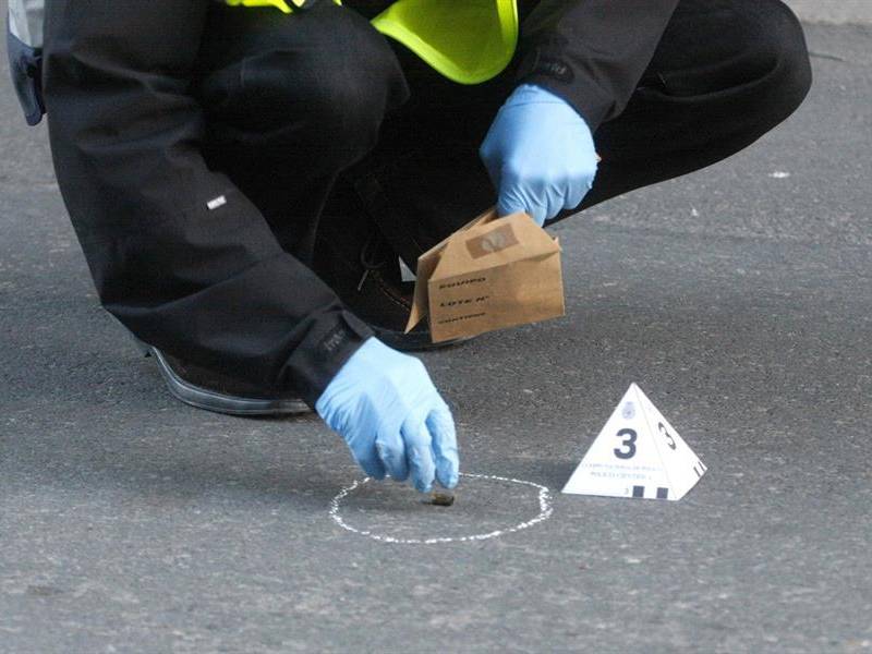 Se recuperaron casquillos de bala en el área donde se registró un accidente en Towson.