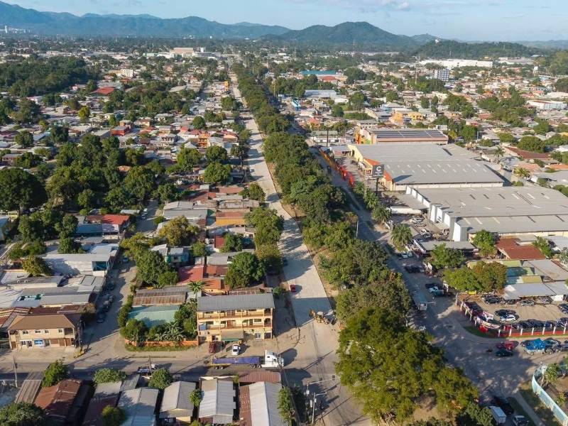 Vista aérea del segundo anillo que se encuentra en reconstrucción desde finales del año pasado.