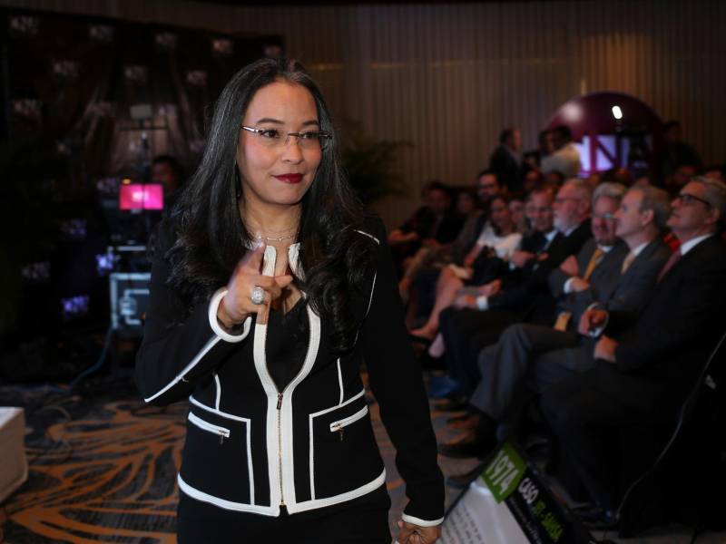 Fotografía de archivo en la que se registró a la directora ejecutiva del Consejo Nacional Anticorrupción (CNA) de Honduras, Gabriela Castellanos, en Tegucigalpa.