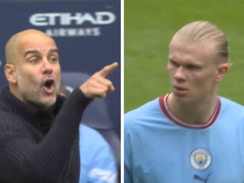 Pep Guardiola se enfadó con Erling Haaland por cederle un penal a Ilkay Gündogan, quien terminó fallando el lanzamiento.