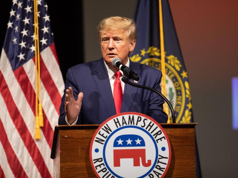 Trump inició su campaña electoral para las primarias republicanas con un polémico discurso.