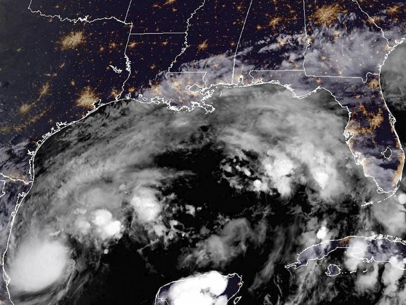 Fotografía satelital muestra la localización de la tormenta tropical Milton en el Golfo de México.