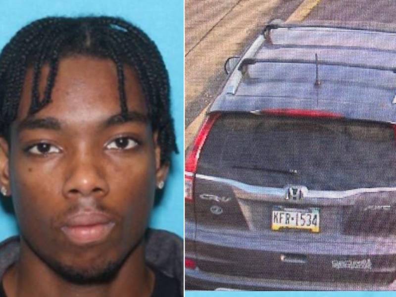 Foto de Andre Gordon y del vehículo en el que escapó de la zona.