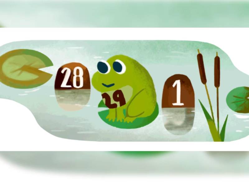 Google celebró este 29 de febrero con un doodle.