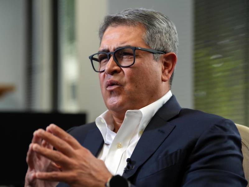 El expresidente de Honduras (2014-2022), Juan Orlando Hernández, en una entrevista con EFE.