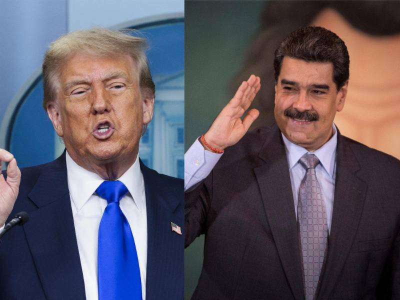 El presidente de Estados Unidos, Donald Trump (i), advierte a su homólogo venezolano, Nicolás Maduro.