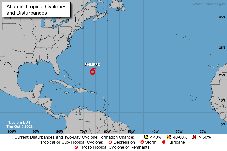 Tormenta Philippe no representa peligro para países caribeños
