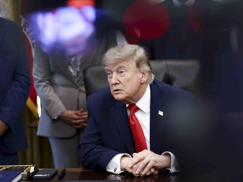 El presidente de Estados Unidos, Donald Trump, durante una conferencia de prensa.