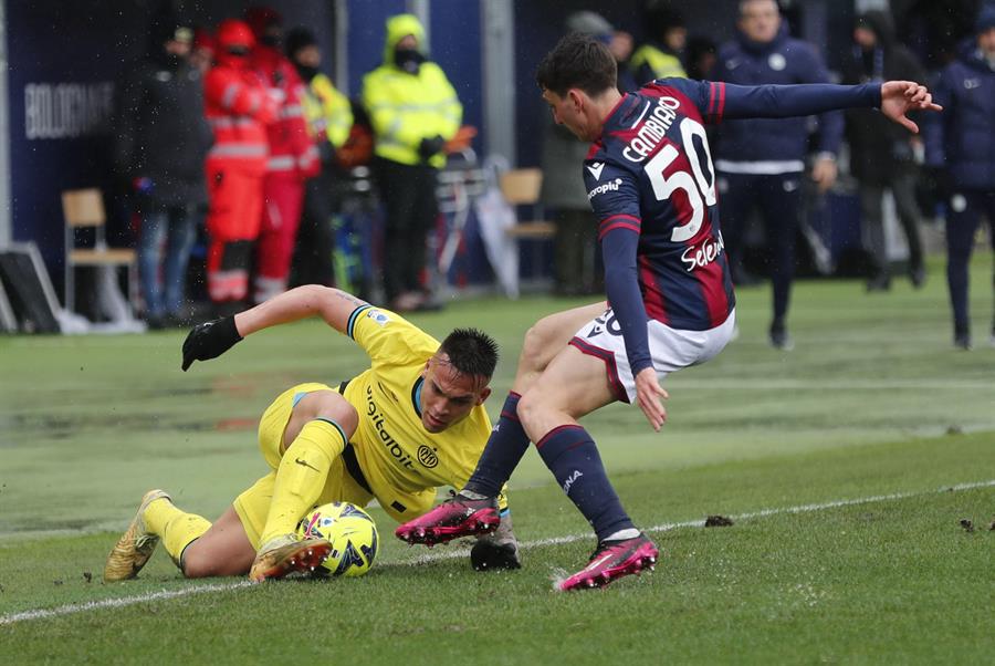 Es la segunda vez que el Inter falla en Bolonia y deja una liga prácticamente sentenciada.