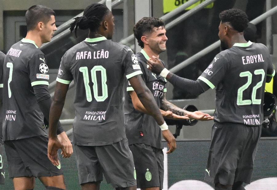 Pulisic anotó golazo olímpico: Milan consigue primer triunfo en Champions