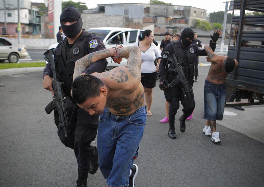 El Salvador reporta la captura de 772 cabecillas y sicarios de maras