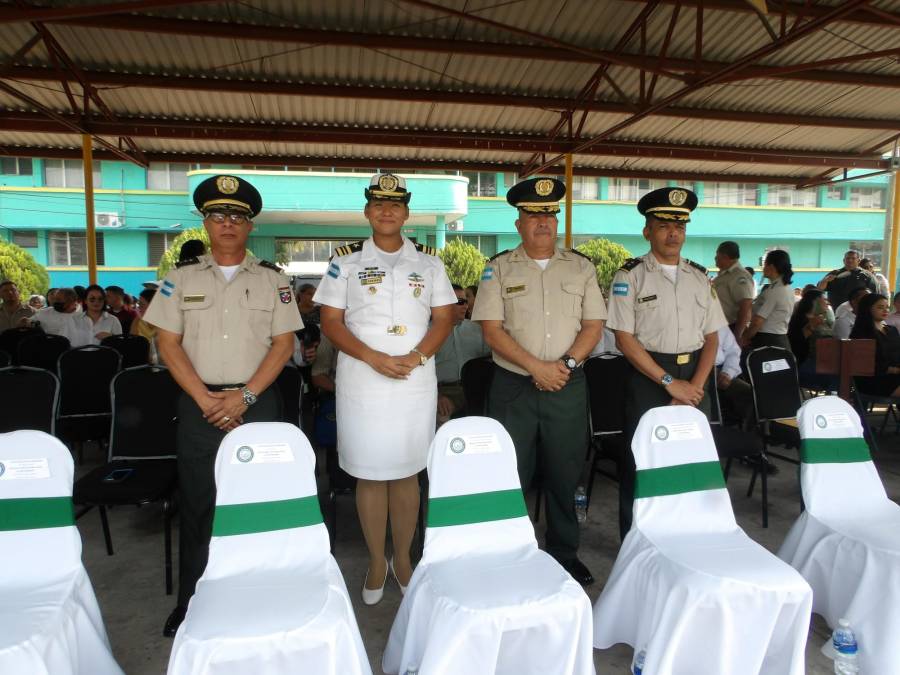 Coronel José Castro, Johana Cáceres, coronel Juan Ramón Pereira y el teniente coronel Marco Thompson