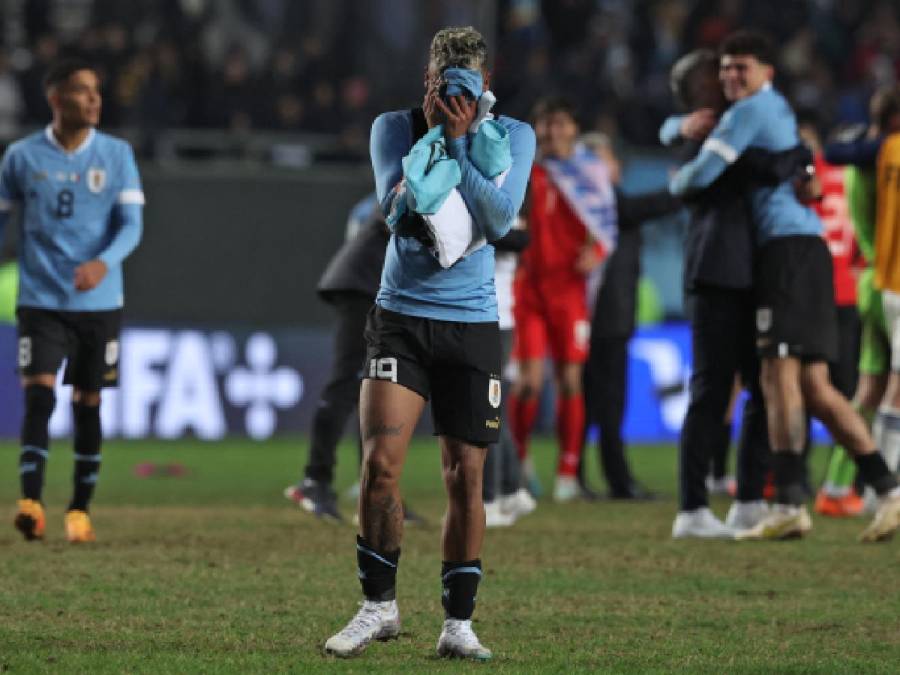 También hubo lágrimas por parte de los jugadores de Uruguay.