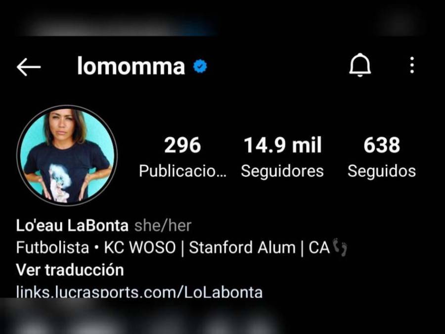 lomomma es la cuenta personal de Instagram de la esposa del volante hondureño Roger Espinoza.