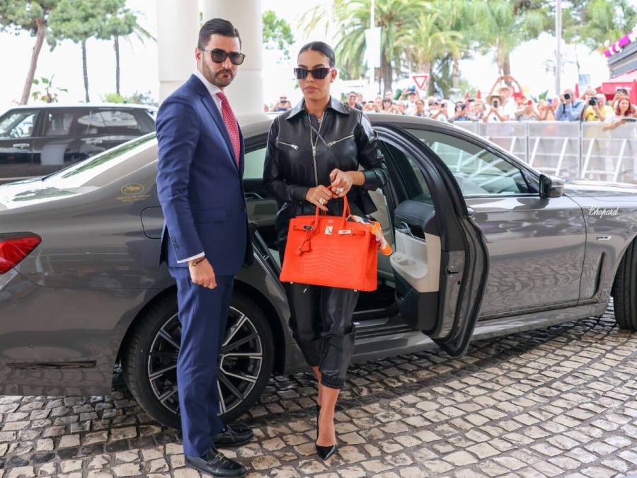 Georgina Rodríguez, a su llegada a Cannes.