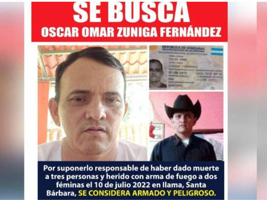 A nivel nacional las autoridades policiales también han tenido que ofrecer recompensas para dar con el paradero de varios delincuentes, entre ellos Óscar Omar Zúniga Fernández, presunto autor de una masacre ocurrida en el municipio de Ilama, Santa Bárbara, lugar en donde asesinó a tres miembros de una familia.