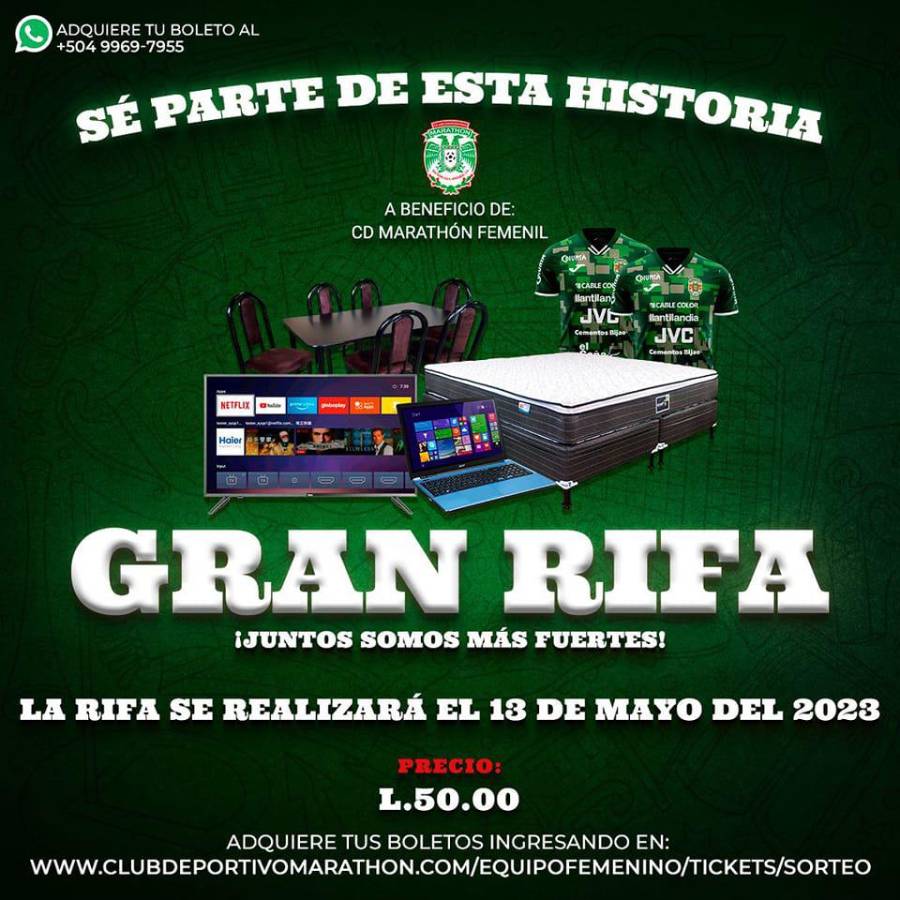 La actividad del Marathón tiene un costo de 50 Lempiras en boleto impreso.