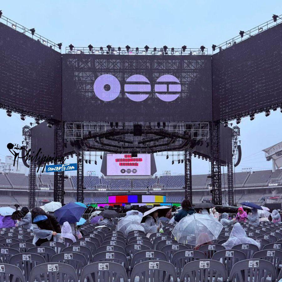 BTS inicia su gira mundial en Goyang bajo la lluvia