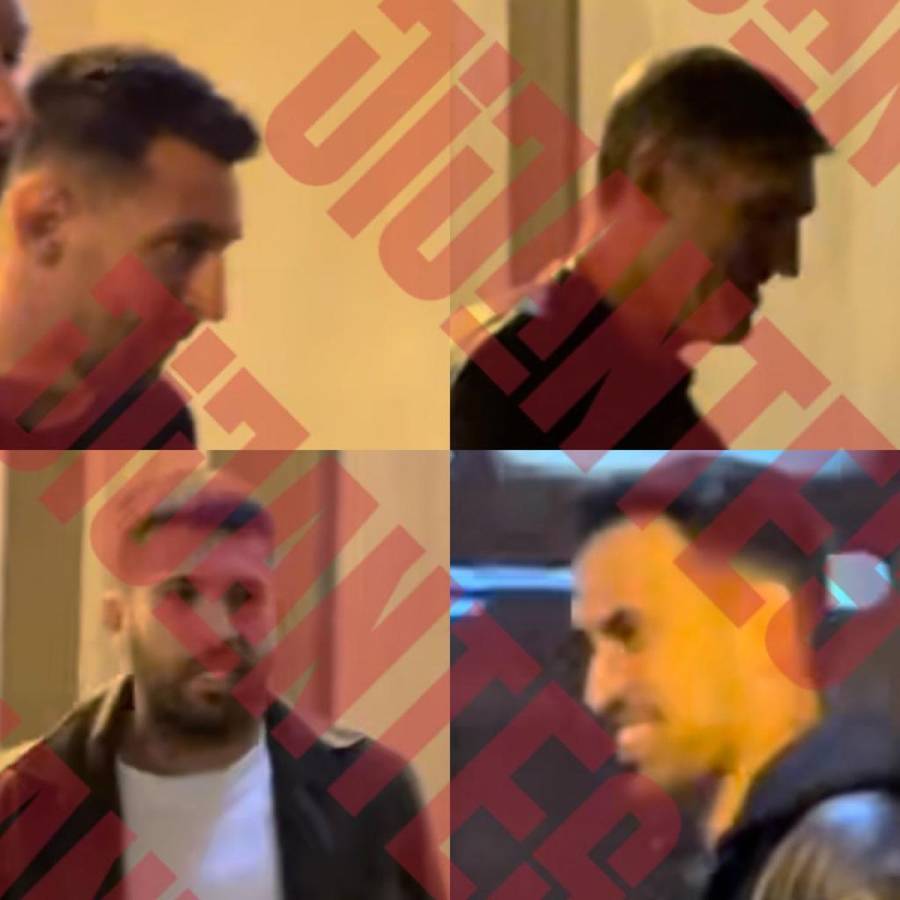 Messi, Sergio Busquets, Jordi Alba y Pepe Costa fueron cazados entrando a un restaurante de Barcelona.