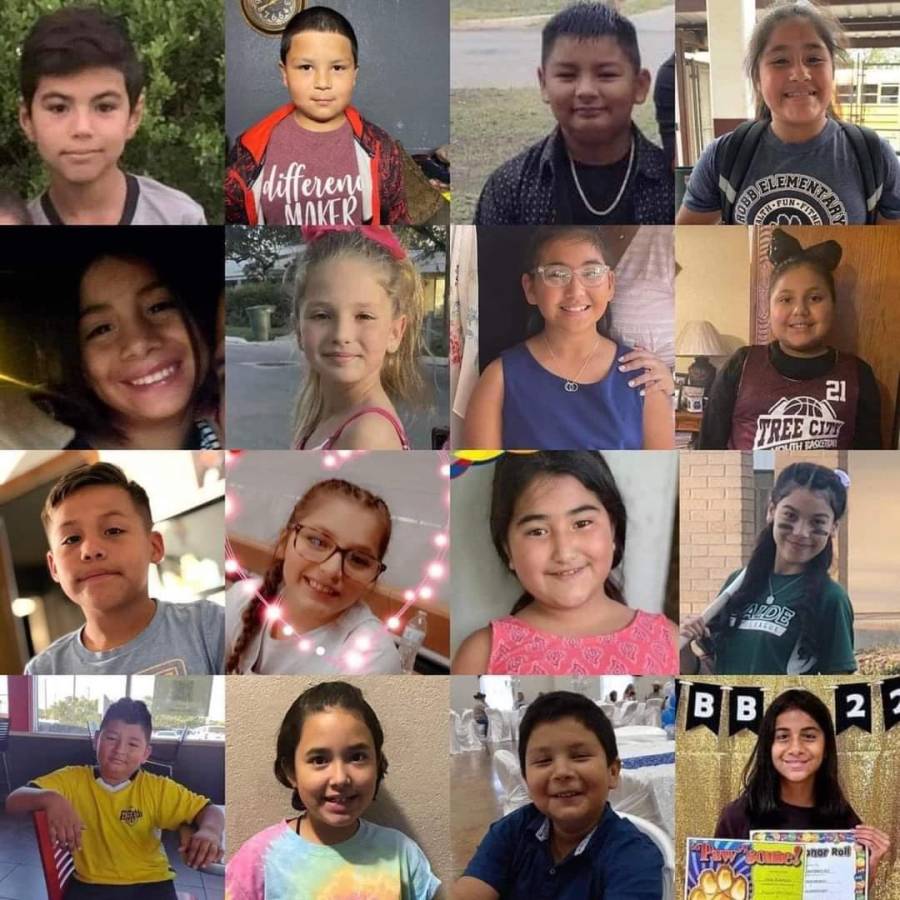 Algunas de las víctimas de la masacre en una escuela de Uvalde, Texas.