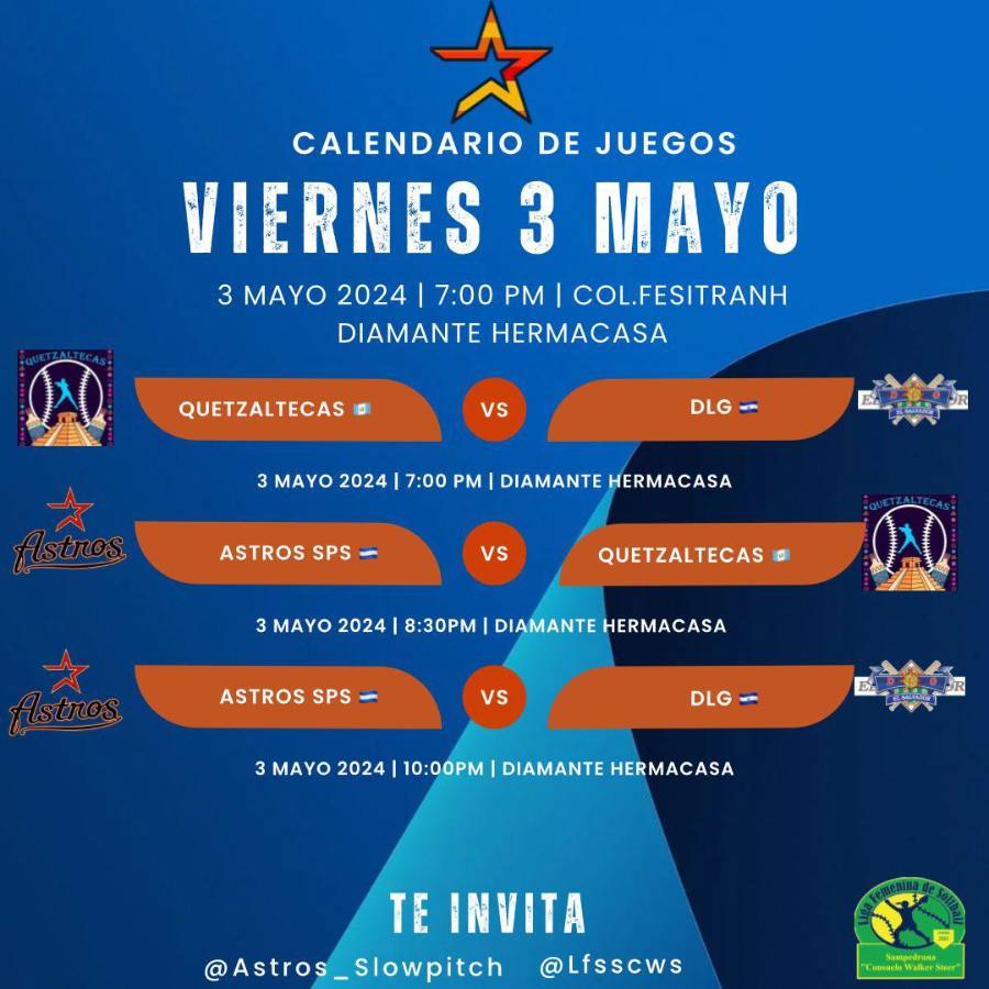 Esta es la programación de este viernes 3 de mayo.