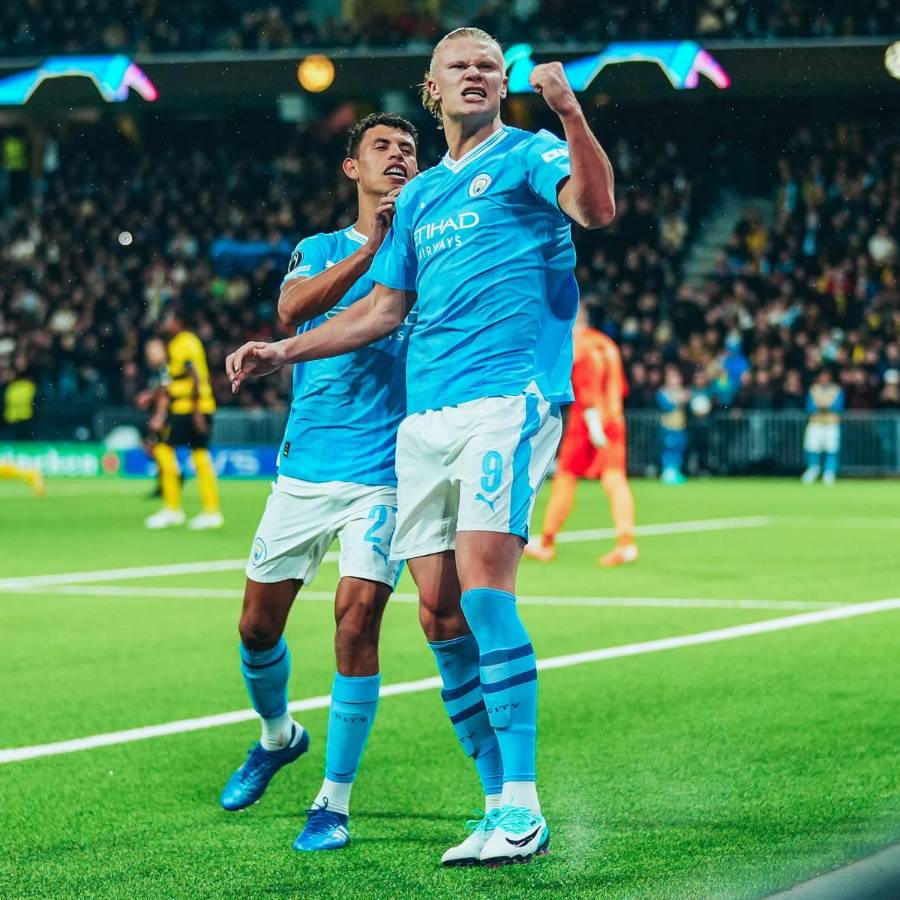 Erling Haaland dejó atrás su mala racha y marcó dos goles