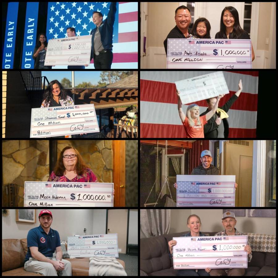 Elon Musk ha repartido ocho millones de dólares desde el 21 de octubre a personas que firmaron su petición.