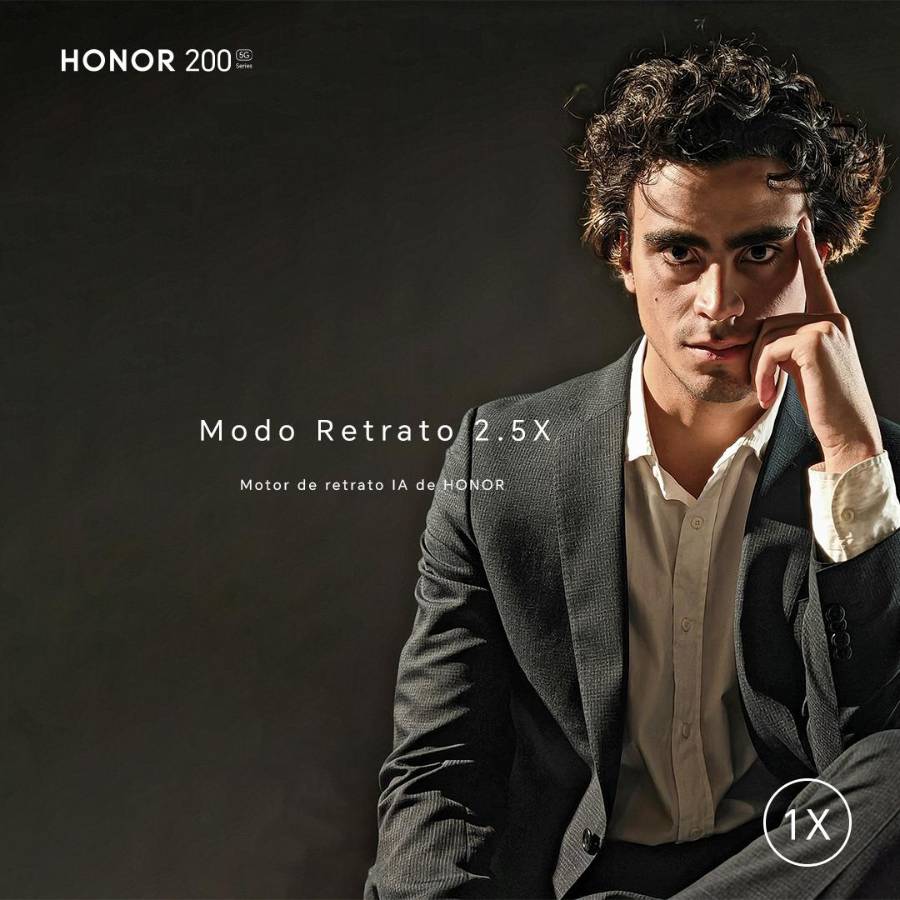 Imágenes ilustrativas del Modo Retrato IA de Honor.