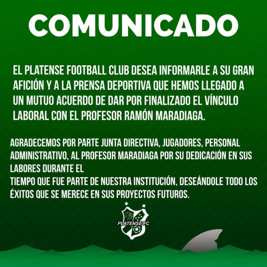 “Primitivo” Maradiaga se marcha del Platense